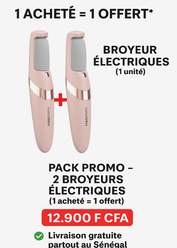 PACK PROMO : 2 Appareils Électriques pour avoir des pieds lisses ( 1 acheté 1 offert)