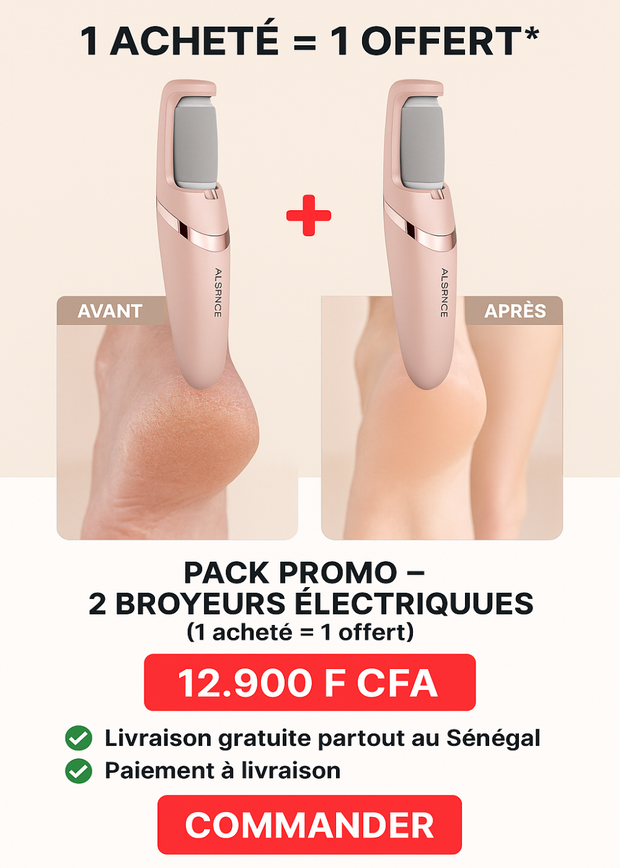 PACK PROMO : 2 Appareils Électriques pour avoir des pieds lisses ( 1 acheté 1 offert)