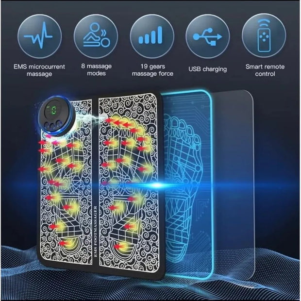 Tapis de Massage Électrique EMS – Relaxation Totale des Pieds !
