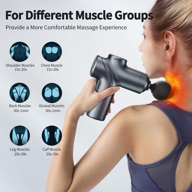 Pistolet de massage, masseur pour le dos, le cou, jambe et les muscles