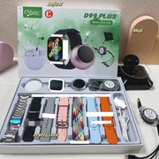 Coffret D99 Plus 3 en 1 : Montre intelligente, Écouteurs sans fil et Mini Enceinte Bluetooth – Le Cadeau Parfait !