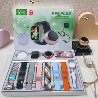 Coffret D99 Plus 3 en 1 : Montre intelligente, Écouteurs sans fil et Mini Enceinte Bluetooth – Le Cadeau Parfait !