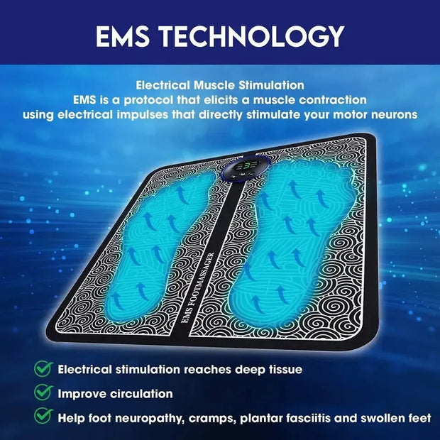 Tapis de Massage Électrique EMS – Relaxation Totale des Pieds !