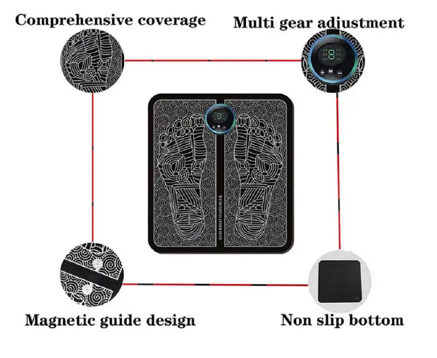 Tapis de Massage Électrique EMS – Relaxation Totale des Pieds !